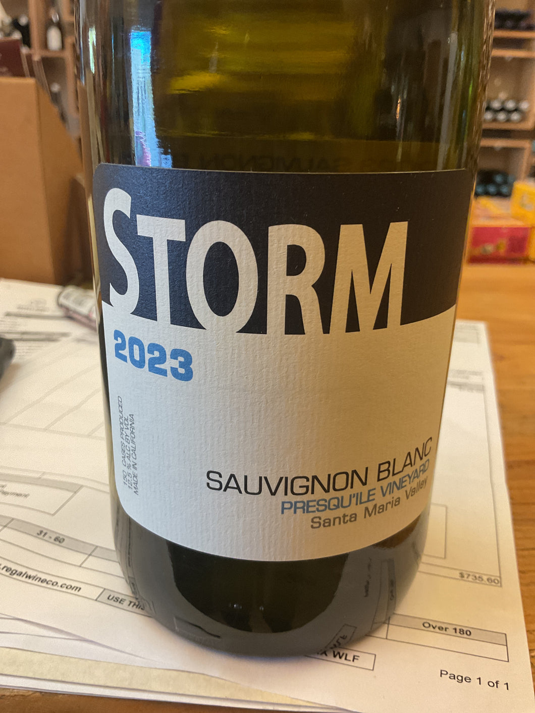 Storm ‘23 Sauvignon Blanc Presqu’ile Vineyard