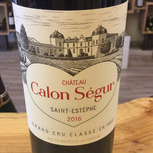 Chateau Calon Segur ‘16 Saint-Estephe GC Classe