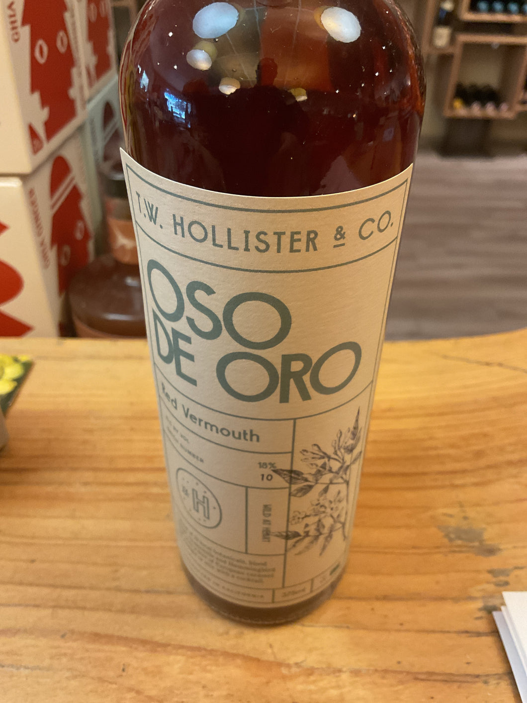 T.W. Hollister & Co Oso de Oro Red Vermouth 375 ml