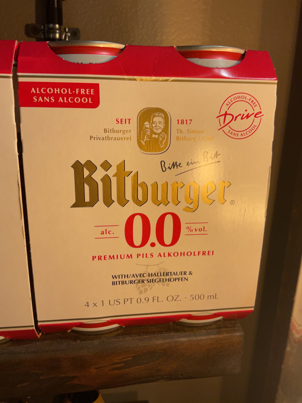 Bitburger drive N/A cans 4 pk