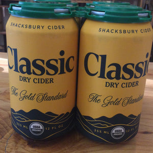 Shacksbury Classic Dry Cider - 4 pk