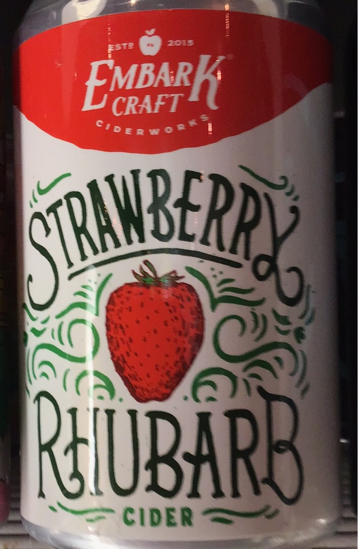 Embark American Strawberry Rhubarb Cider - Singles