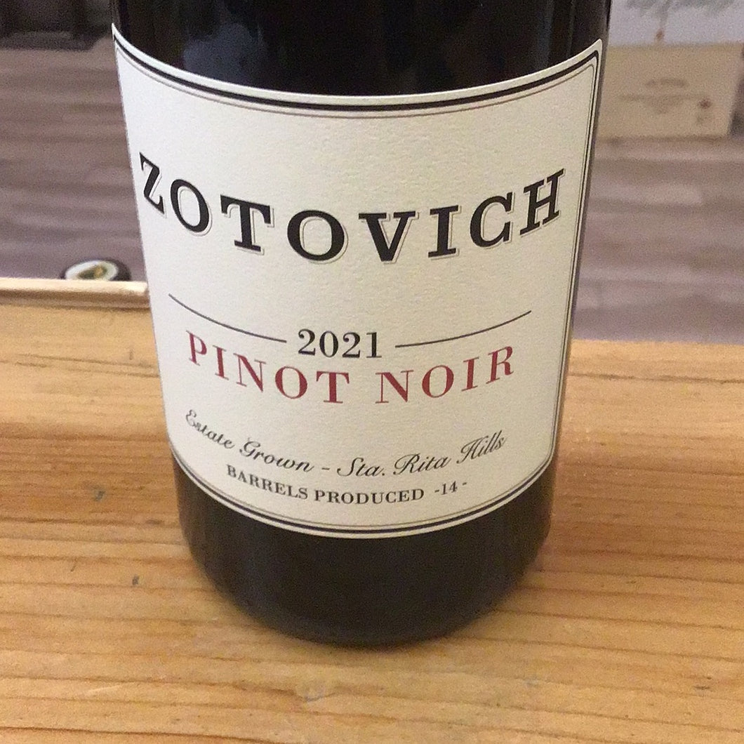 Zotovich ‘21 Estate Pinot Noir